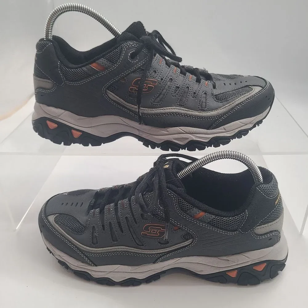 Skechers Mens After Burn Memory Fit 50125 Gray Casual Shoes Sneakers‎ US Size 11